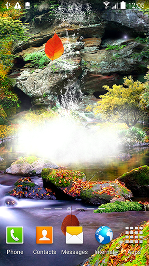 Screenshot dello Schermo Autumn waterfall 3D sul cellulare e tablet.