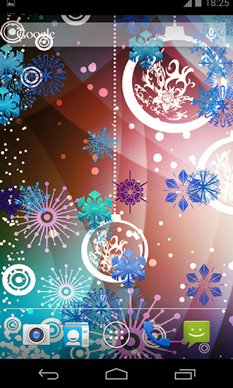 Screenshot dello Schermo Beautiful snowflakes sul cellulare e tablet.