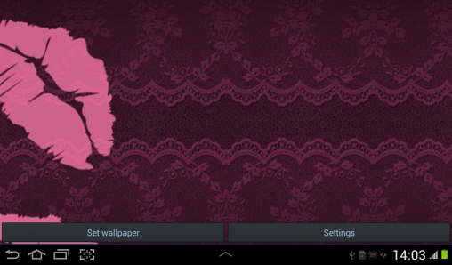 Screenshot dello Schermo Black and pink sul cellulare e tablet.