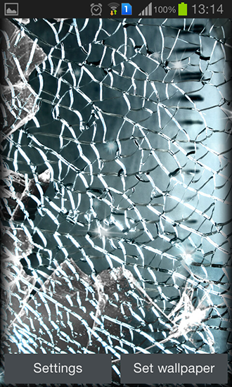 Screenshot dello Schermo Broken glass sul cellulare e tablet.