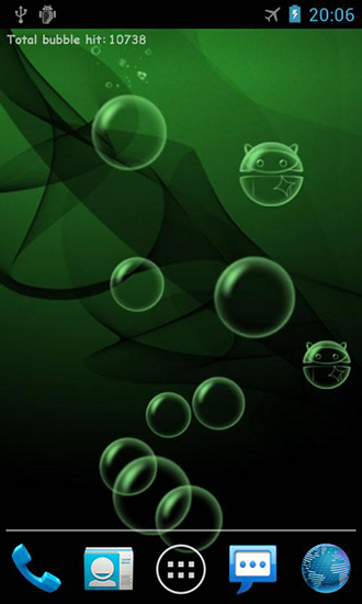 Screenshot dello Schermo Bubble live wallpaper sul cellulare e tablet.