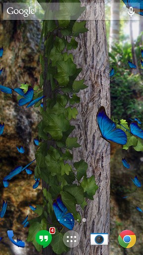 Screenshot dello Schermo Butterflies 3D sul cellulare e tablet.