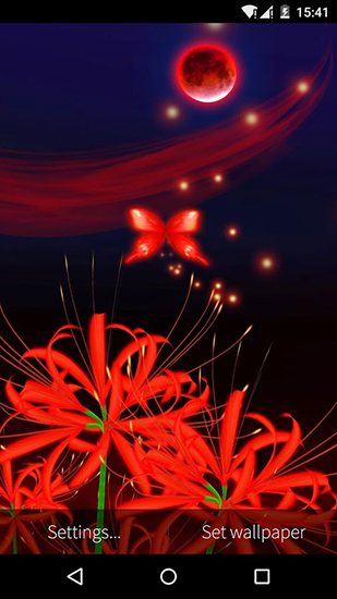 Screenshot dello Schermo Butterfly and flower 3D sul cellulare e tablet.