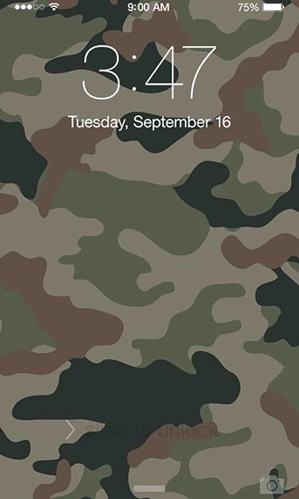 Screenshot dello Schermo Camouflage sul cellulare e tablet.