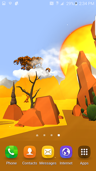 Screenshot dello Schermo Cartoon desert 3D sul cellulare e tablet.
