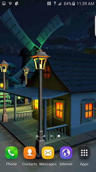 Screenshot dello Schermo Cartoon night town 3D sul cellulare e tablet.