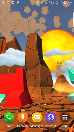 Screenshot dello Schermo Cartoon volcano 3D sul cellulare e tablet.
