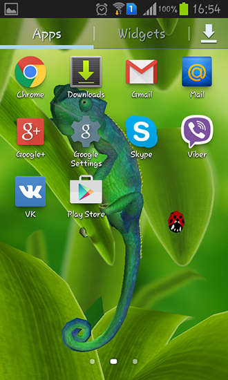 Screenshot dello Schermo Chameleon 3D sul cellulare e tablet.