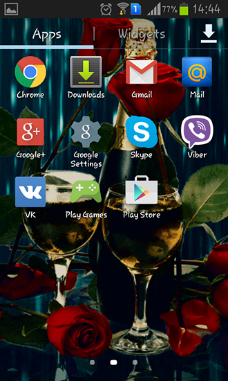 Screenshot dello Schermo Champagne sul cellulare e tablet.