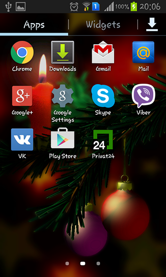 Screenshot dello Schermo Christmas 3D sul cellulare e tablet.