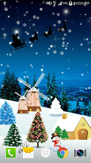 Screenshot dello Schermo Christmas by Live wallpaper hd sul cellulare e tablet.