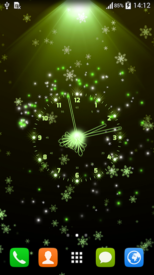 Screenshot dello Schermo Christmas clock sul cellulare e tablet.