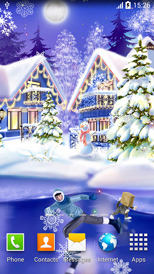 Screenshot dello Schermo Christmas ice rink sul cellulare e tablet.