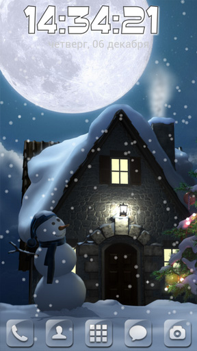 Screenshot dello Schermo Christmas moon sul cellulare e tablet.