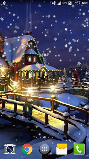 Scaricare Christmas night — sfondi animati gratuiti per l'Android su un Desktop. 