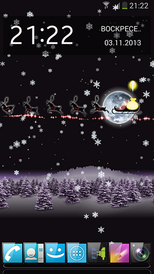 Screenshot dello Schermo Christmas Santa HD sul cellulare e tablet.