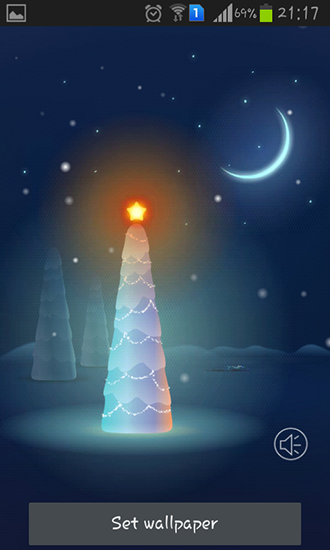 Screenshot dello Schermo Christmas snow sul cellulare e tablet.