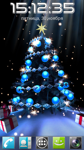 Screenshot dello Schermo Christmas tree 3D sul cellulare e tablet.