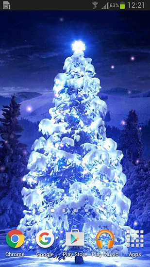 Screenshot dello Schermo Christmas trees sul cellulare e tablet.