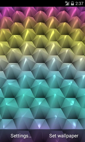 Screenshot dello Schermo Color crystals sul cellulare e tablet.