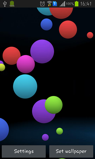 Screenshot dello Schermo Colorful bubble sul cellulare e tablet.