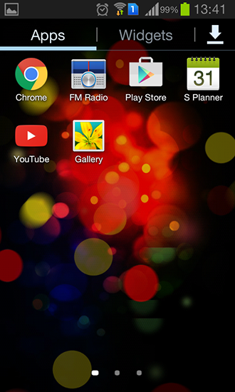 Screenshot dello Schermo Colorful neon sul cellulare e tablet.