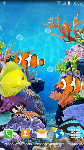 Screenshot dello Schermo Coral fish sul cellulare e tablet.