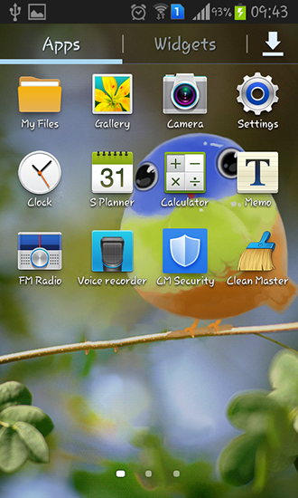 Screenshot dello Schermo Cute bird sul cellulare e tablet.
