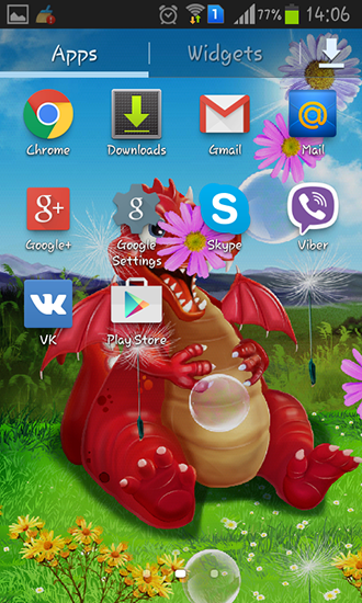 Screenshot dello Schermo Cute dragon sul cellulare e tablet.