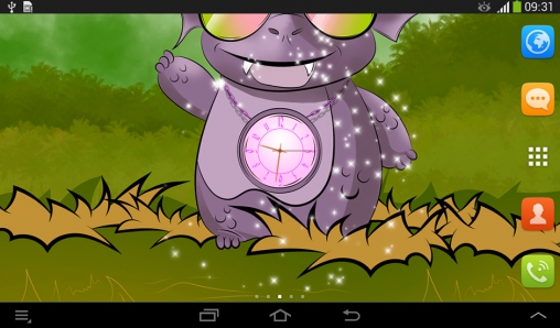 Screenshot dello Schermo Cute dragon: Clock sul cellulare e tablet.