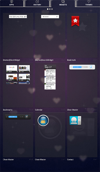 Screenshot dello Schermo Cute wallpaper. Bokeh hearts sul cellulare e tablet.