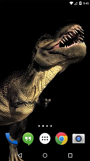 Screenshot dello Schermo Dino T-Rex 3D sul cellulare e tablet.