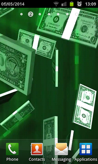 Screenshot dello Schermo Dollar rain sul cellulare e tablet.
