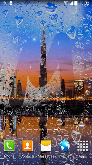 Screenshot dello Schermo Dubai night sul cellulare e tablet.