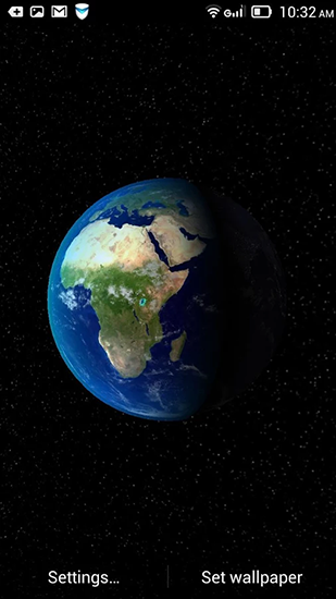 Screenshot dello Schermo Dynamic Earth sul cellulare e tablet.