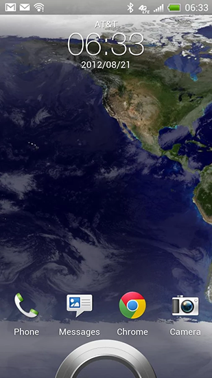 Screenshot dello Schermo Earth sul cellulare e tablet.