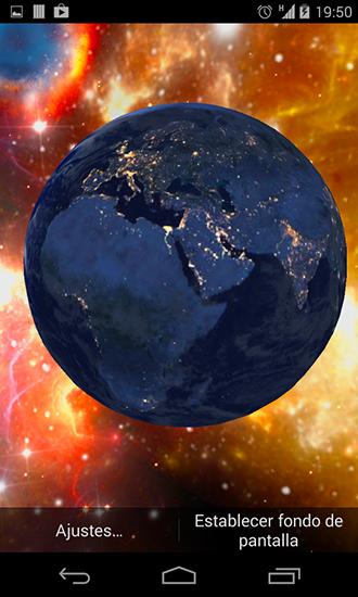 Screenshot dello Schermo Earth 3D sul cellulare e tablet.