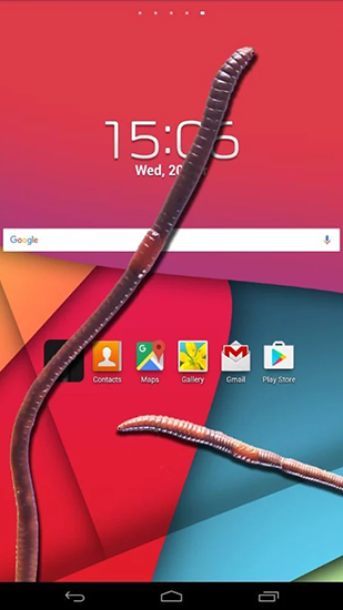 Screenshot dello Schermo Earthworm in phone sul cellulare e tablet.