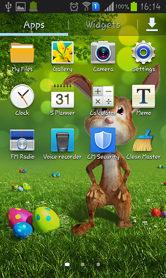 Screenshot dello Schermo Easter bunny sul cellulare e tablet.