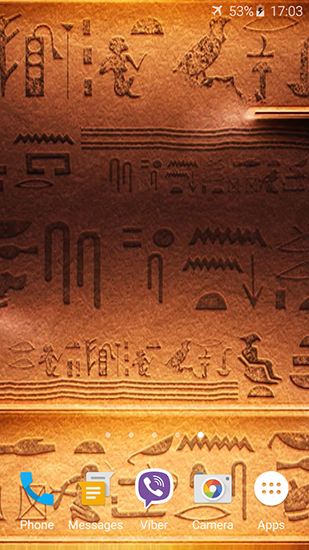 Screenshot dello Schermo Egyptian theme sul cellulare e tablet.