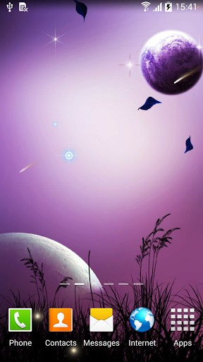 Screenshot dello Schermo Falling stars sul cellulare e tablet.