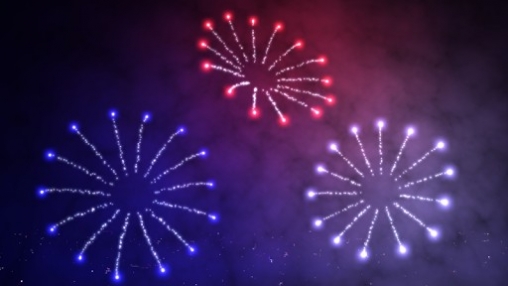 Screenshot dello Schermo Fireworks deluxe sul cellulare e tablet.