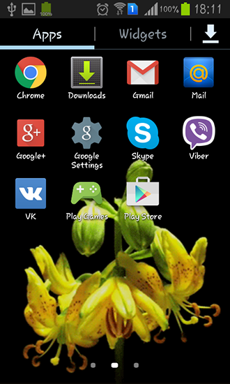 Screenshot dello Schermo Flower bud sul cellulare e tablet.