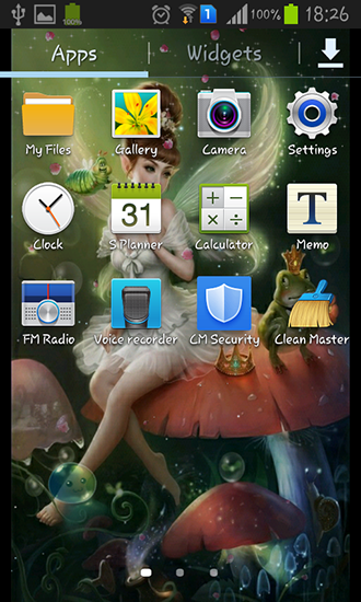 Screenshot dello Schermo Flower fairy sul cellulare e tablet.