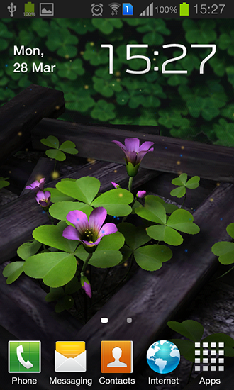 Screenshot dello Schermo Flowers 3D sul cellulare e tablet.