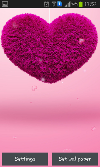 Screenshot dello Schermo Fluffy hearts sul cellulare e tablet.