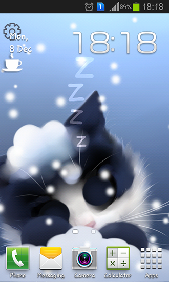 Screenshot dello Schermo Frosty the kitten sul cellulare e tablet.