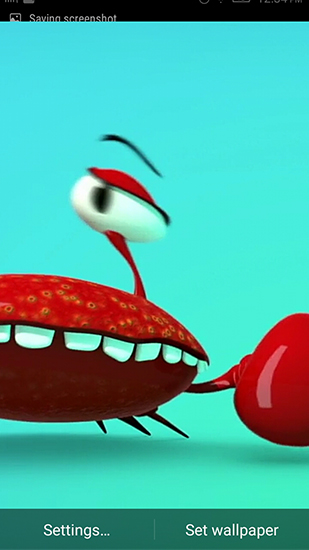 Screenshot dello Schermo Funny Mr. Crab sul cellulare e tablet.