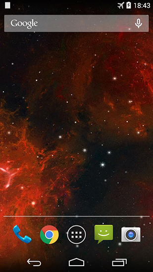 Screenshot dello Schermo Galaxy nebula sul cellulare e tablet.