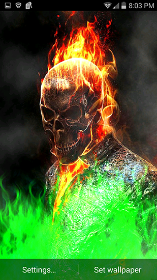 Screenshot dello Schermo Ghost rider: Fire flames sul cellulare e tablet.